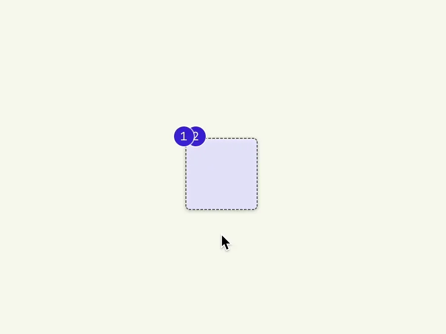 Animation of an element's focus order badge on hover